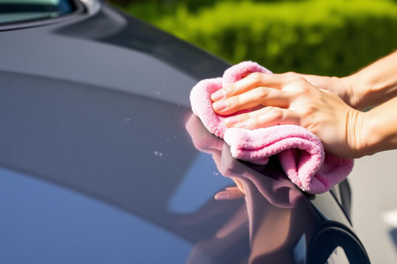 A freshly valeted car gleaming